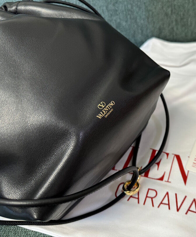 Valentino Vlogo Pouf Nappa Leather Pouch